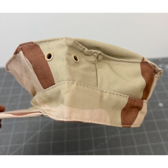 US Marine Corps USMC EGA Desert DCU 3 Color Camo Desert Storm Sz. M Cap Hat - Picture 4 of 5